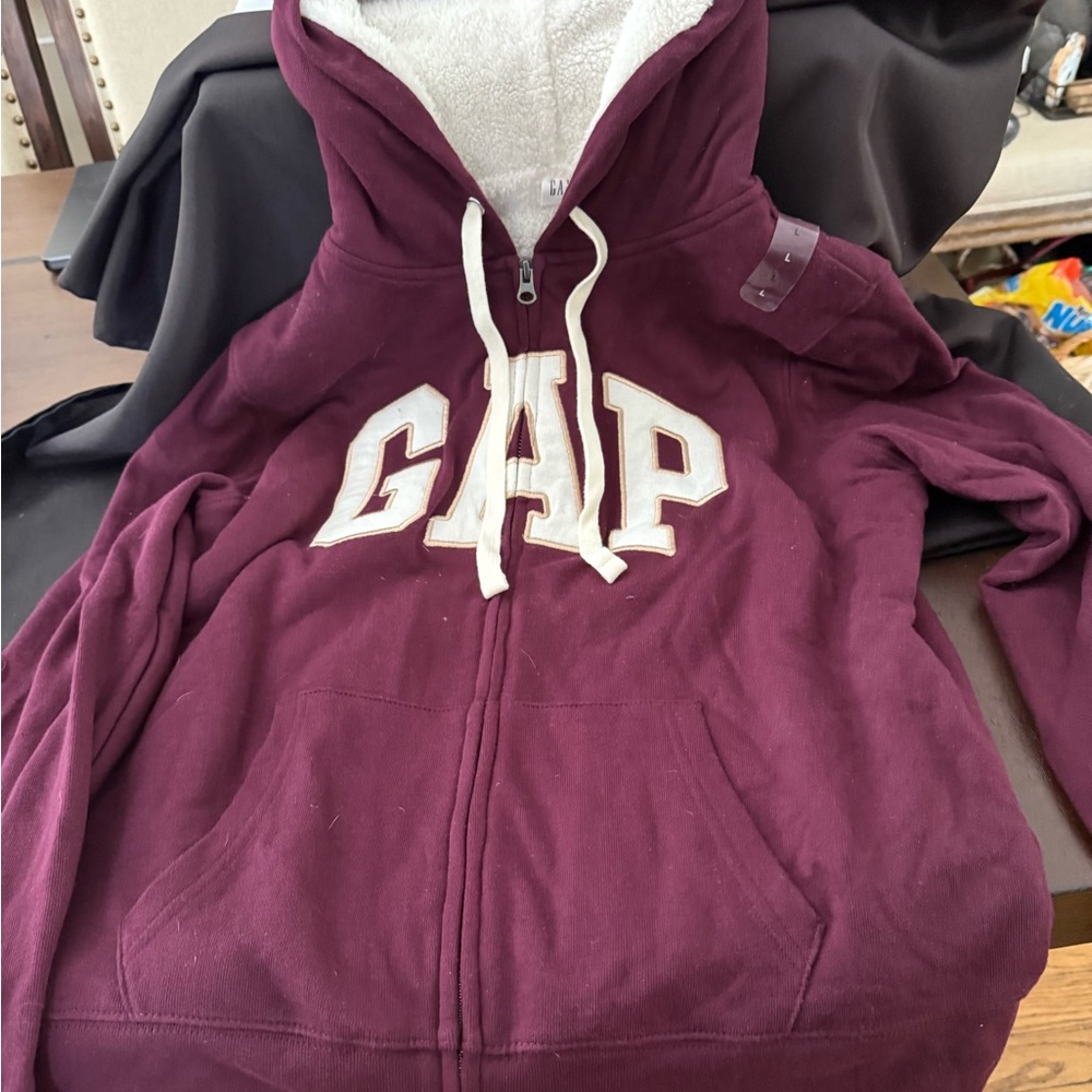 GAP Red Zip-Up Hoodie Jacket